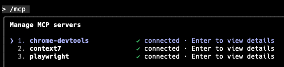 List of MCP servers available to Claude Code