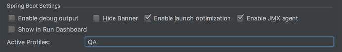 Active profile setting inside of IntelliJ IDE