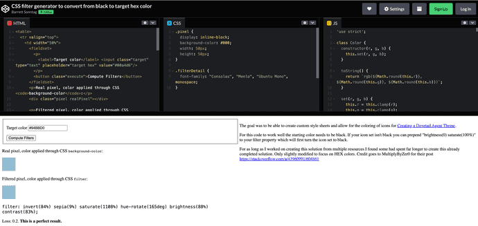 CodePen to translate any SVG to a particular hex color