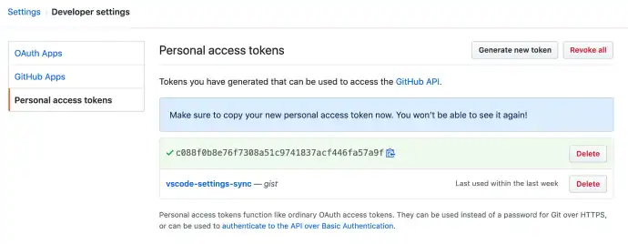 New GitHub PAT