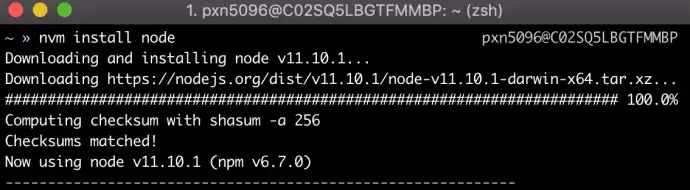 Install the latest Node version via nvm